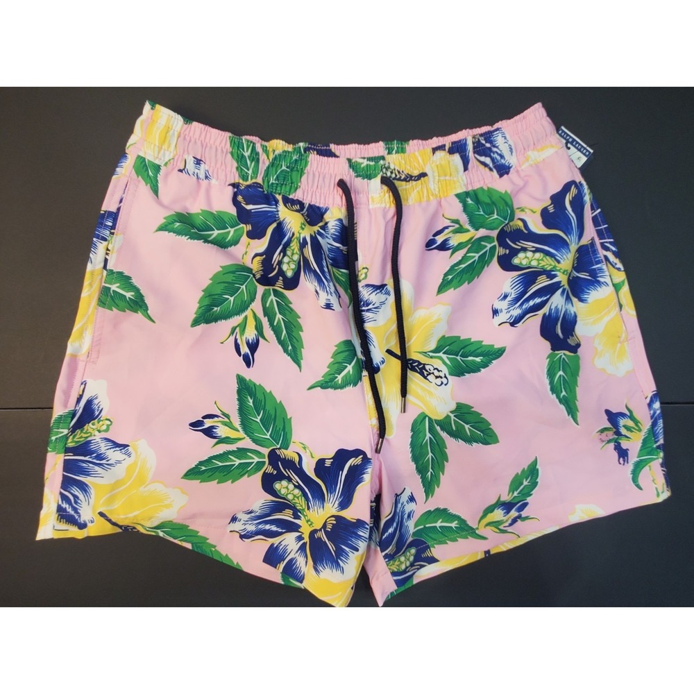 Polo Ralph Lauren‎ Mens Large Slim Swimwear Floral Print Beach Trunks